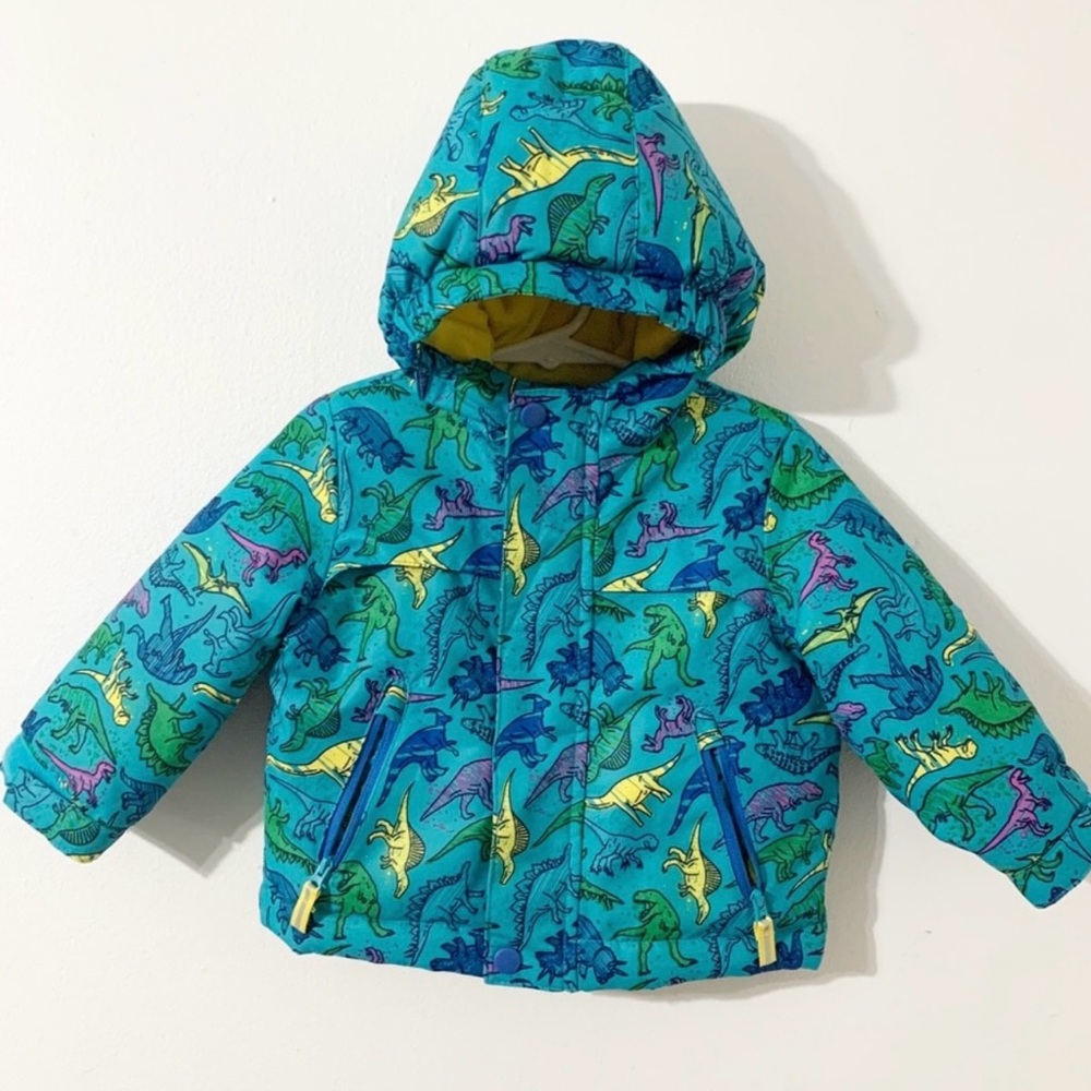 Cat & Jack Blue Dinosaur Print Kids Jacket